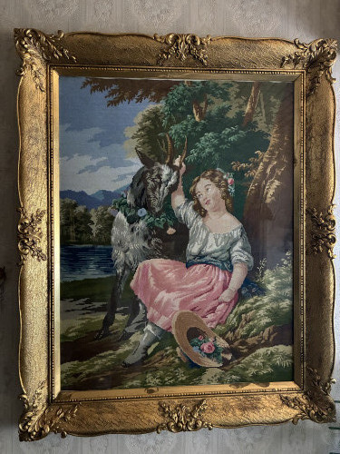 Young woman with deer